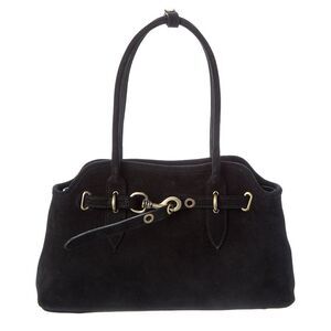 Persaman New York Shoulder Suede Bag, Black